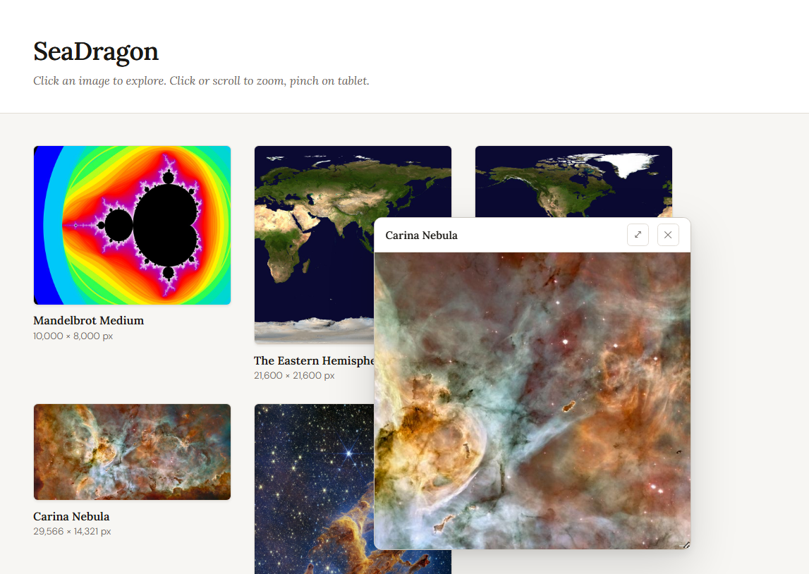 SeaDragon Viewer